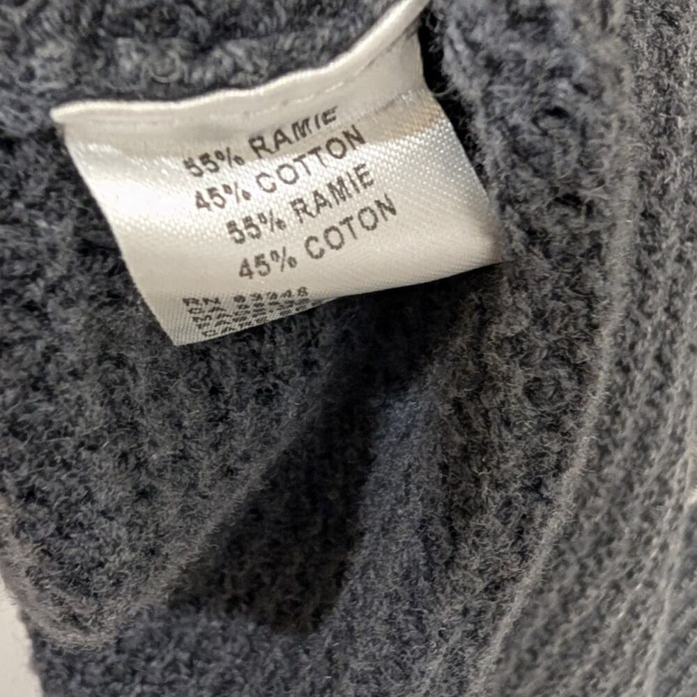 PBJ Blues Gray Waffle Knit Tunic Shirt High Lo Grunge Y2K Slouchy Boho - Size M - Picture 6 of 7
